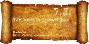 Tüskés Erzsébet névjegykártya